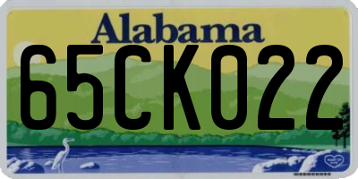 AL license plate 65CK022