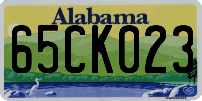 AL license plate 65CK023