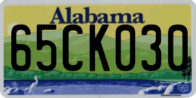 AL license plate 65CK030