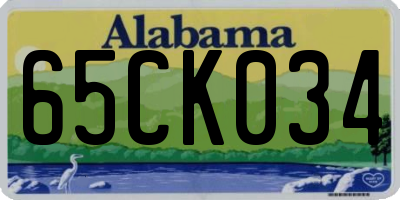 AL license plate 65CK034