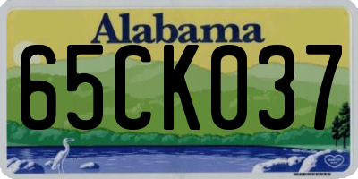 AL license plate 65CK037