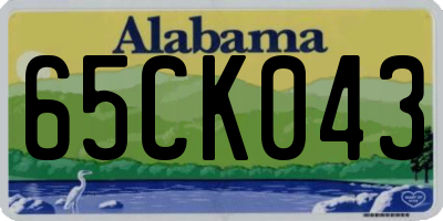 AL license plate 65CK043