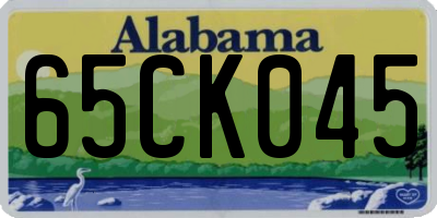 AL license plate 65CK045