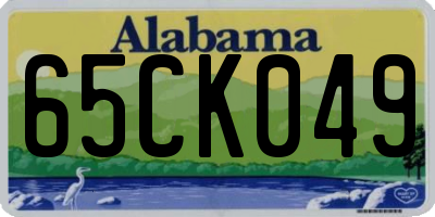 AL license plate 65CK049