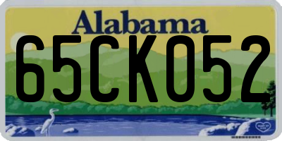 AL license plate 65CK052