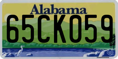 AL license plate 65CK059
