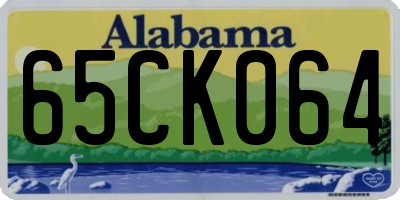 AL license plate 65CK064