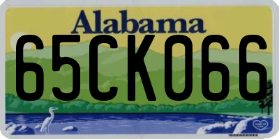 AL license plate 65CK066