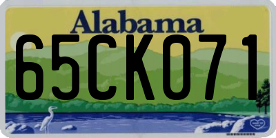 AL license plate 65CK071