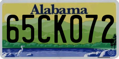 AL license plate 65CK072
