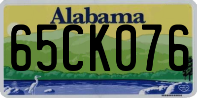 AL license plate 65CK076