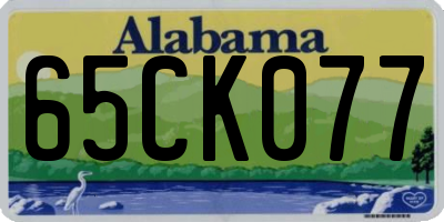 AL license plate 65CK077