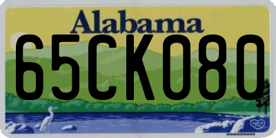 AL license plate 65CK080