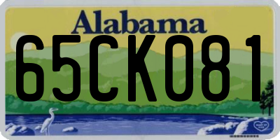 AL license plate 65CK081