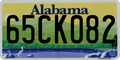 AL license plate 65CK082