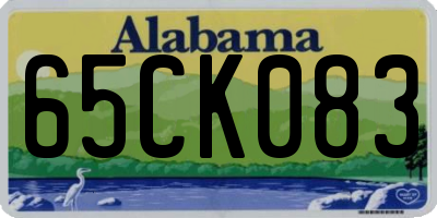 AL license plate 65CK083