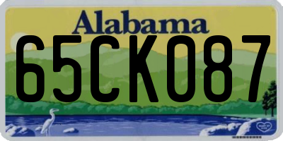 AL license plate 65CK087