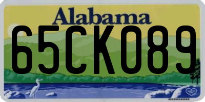 AL license plate 65CK089