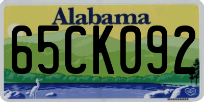 AL license plate 65CK092