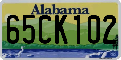 AL license plate 65CK102