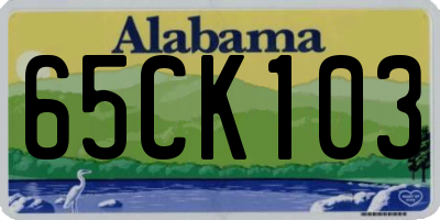 AL license plate 65CK103
