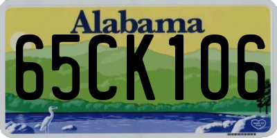 AL license plate 65CK106