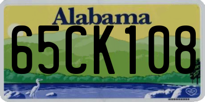 AL license plate 65CK108