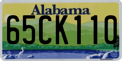 AL license plate 65CK110