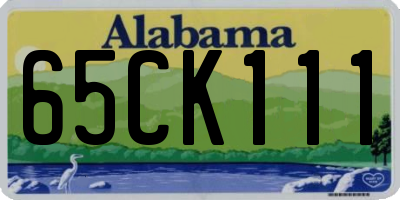 AL license plate 65CK111