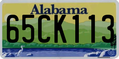 AL license plate 65CK113
