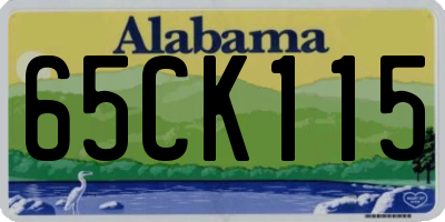 AL license plate 65CK115