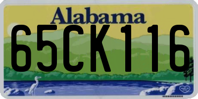 AL license plate 65CK116