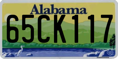 AL license plate 65CK117