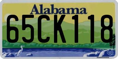 AL license plate 65CK118