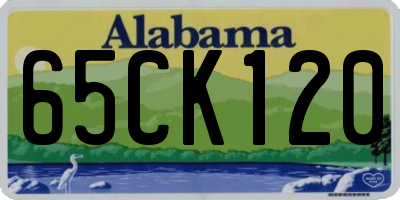 AL license plate 65CK120