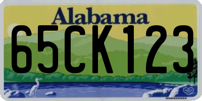 AL license plate 65CK123