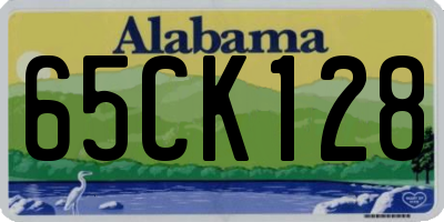 AL license plate 65CK128