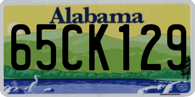 AL license plate 65CK129