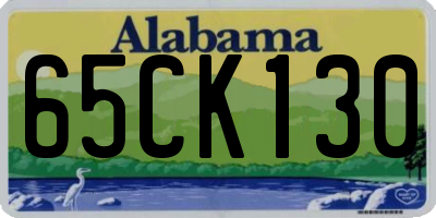 AL license plate 65CK130
