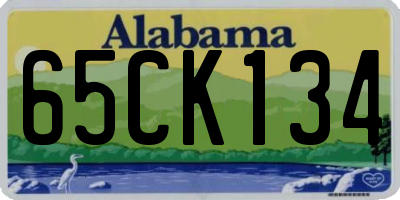 AL license plate 65CK134