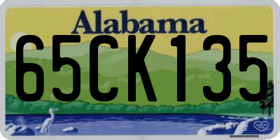 AL license plate 65CK135