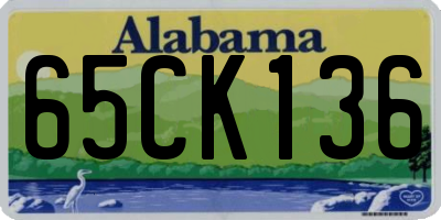 AL license plate 65CK136