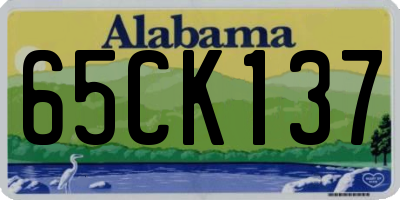 AL license plate 65CK137