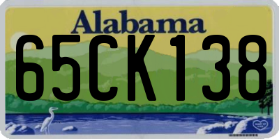AL license plate 65CK138