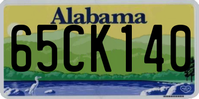 AL license plate 65CK140