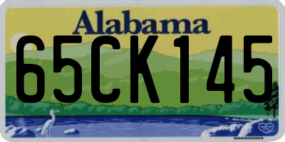 AL license plate 65CK145