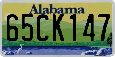 AL license plate 65CK147