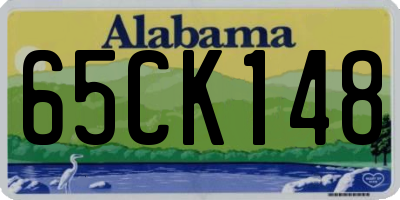AL license plate 65CK148