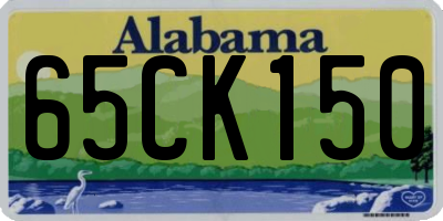 AL license plate 65CK150