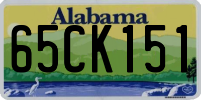 AL license plate 65CK151